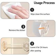 SHEIN Transparent Baby Safety Lock, No Paste And No Punching, Cabinet Drawer Anti-Clamp Baby Protective Buckle - Multicolor - View 4