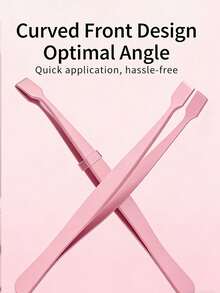 1/3 Pcs Professional Eyelash Extension Tweezers, Suitable For Beginners With Flat Head Design, Stainless Steel Material, Easier To Use Than Traditional Tweezers, Flat Head Design For Better Grip And Natural Fit, Suitable For Eyelash Extension - Pink - View 5