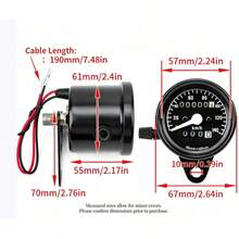Retro Mechanical Motorcycle Speedometer Odometer (Black, Black Fa-Ce), For Motorcycle Custom Modification - Black black face - View 5