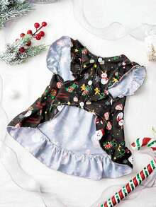 PETSIN 1pc Christmas Dog Clothes Santa Claus Princess Dress - Multicolor - View 7
