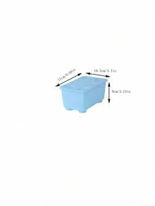 Joivida 1pc/3pcs Yellow, Light Blue, Pink, Transparent Desktop Storage Box With Lid, Dust-Proof Makeup Product Storage Box, Suitable For Storing Cosmetics, Makeup Brushes, Jewelry, Office Supplies, Handicrafts, Household Items, With Handle, Stackable Plastic Containers - multicolor - View 9