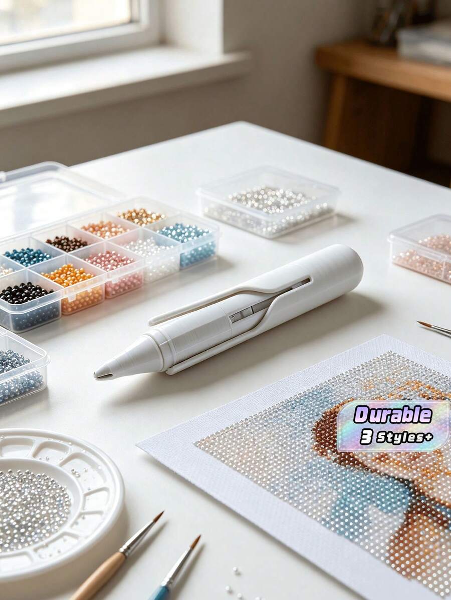 自動鑽石畫珠子分發器,2.8mm圓頭,DIY鑽石藝術繪畫點鑽筆 - 多色 - 查看 1
