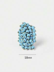 Noxbound Silver Beaded Turquoise Niche Ring - Silver - View 11