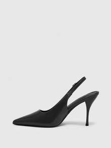 CUCCOO BIZCHIC Women's Pointed Toe Pumps, Versatile High Heels For Commuting And Daily Wear - Black gray pu - View 4