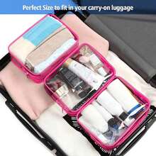 Found Favorite Tas Kosmetik Transparan Tahan Air, Perlengkapan Penting Liburan Musim Panas, Wajib Dibawa Saat Bepergian - Tas Resleting Perjalanan Ringan dan Multifungsi. - Putih - View 3
