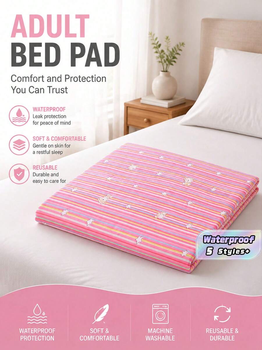 4-Layer Waterproof Incontinence Pad, Reusable Large Size Bedding Protector For Elderly Care, Student Dormitory, Sanitary Use - multicolor - View 1