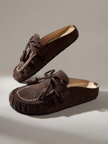 Solecia Ladies' New Slip-On Closed Toe Slippers Are Comfortable And Versatile, Casual And Retro Style - Chocolate Brown - View 4