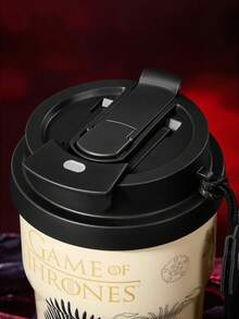Game of Thrones X SHEIN 400ml 真空保溫不鏽鋼杯，附防漏杯蓋，適用熱飲與冷飲，適合大多數汽車杯架，送禮首選 - 彩色 - 查看 2
