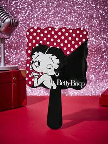 Betty Boop X Joivida 1pc Cartoon Handheld Mirror, Portable Square Design With Handle, High-Definition Reflection, Perfect For Makeup Touchups, Bathroom, Vanity, Bedroom, Travel, A Fun Birthday Or Christmas Gift For Women, Girls, Family And Friends - 1pcs - View 4