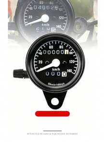 Retro Mechanical Motorcycle Speedometer Odometer (Black, Black Fa-Ce), For Motorcycle Custom Modification - Black black face - View 4