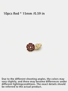 Pack 10 Pcs Irregular Dual‑Material Resin Metal Buttons Fashion Decorative Fasteners For Coats Windbreakers Outerwear Suits Versatile Flower Sweaters Hand‑Sewn Clothing Sewing Accessories - 10pcs - View 5