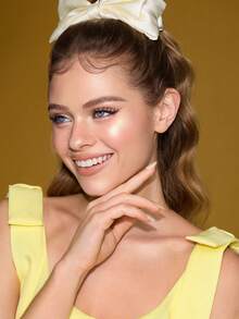 TOM & JERRY X SHEIN 1 buah Highlighter Keju, Kilau Halus, Tahan Lama dan Tidak Pudar, Highlighter Hasil Akhir Satin untuk Tampilan Makeup 3D - Emas telanjang muda - View 5