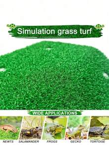 1 Set Of Turtle Rest And Back Platform, Turtle Terrace, With Simulated Grass-Turtle Ramp, Lawn Climbing Ladder, Turtle/Frog/Turtle Rest Terrace/Fish Tank Supplies, Aquarium Accessories, Turtle Supplies, Climbing Pet Supplies - Multicolor - View 7