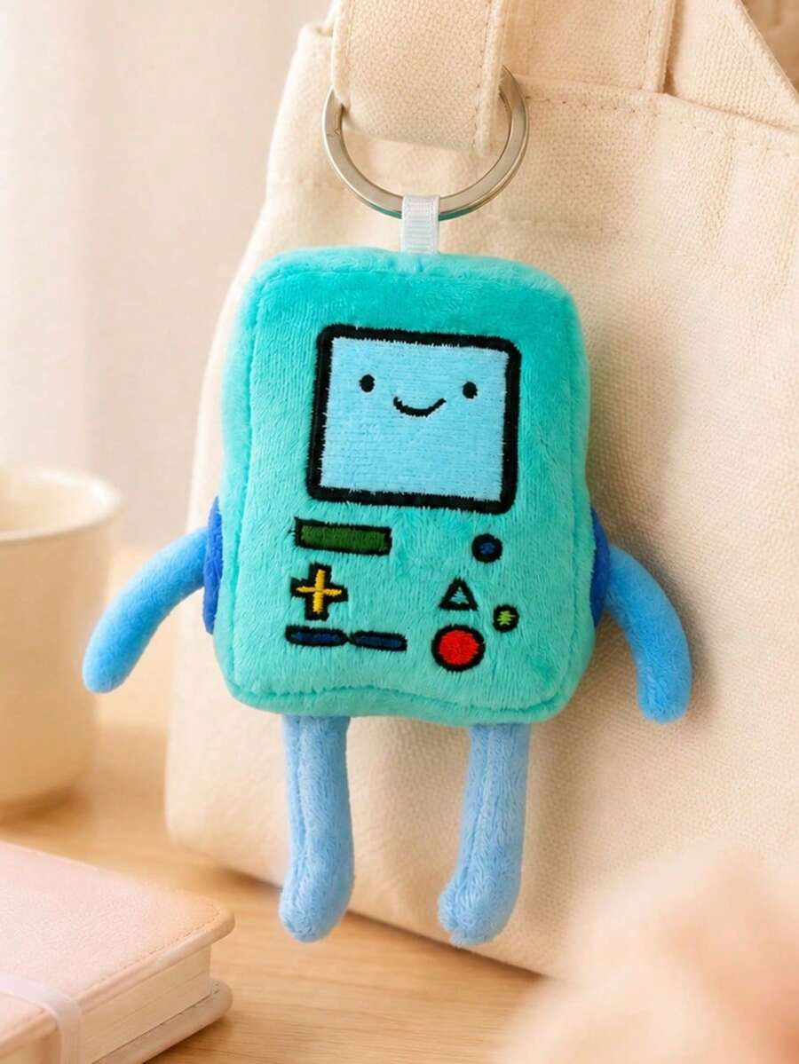 ADVENTURE TIME X POKOJA LAND 1pc Retro Game Console Character, Aesthetic Fluffy Carryable Charm And Desktop Companion, Squeeze Feedback Pressure Relief For Backpack Office Women Girls