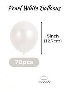 MINKOJA 5/10/12/18 Inch Multi-Color Latex Helium Round Balloons, Great For Birthday Wedding Anniversary Bridal Shower Graduation Gender Reveal Baptism New Year Holiday Party Decorations - pearlescent white - View 40