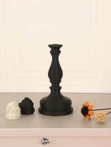 1PC Standard Size Vintage Ornate Candle Holder Vase With Dual Function For Flower Display And Candle Placement Elegant Decorative Centerpiece Tabletop Ornament For Living Room Home Office Desktop Essential - A - View 5