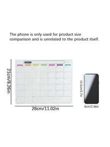 Reusable Monthly & Weekly Planner, Magnetic Calendar Sticker, Whiteboard Flexible Magnet Memo Pad, Message Board & Fridge Magnet - multicolor - View 4