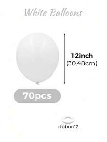 MINKOJA 5/10/12/18 Inch Multi-Color Latex Helium Round Balloons, Great For Birthday Wedding Anniversary Bridal Shower Graduation Gender Reveal Baptism New Year Holiday Party Decorations - White - View 33