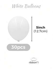 MINKOJA 5/10/12/18 Inch Multi-Color Latex Helium Round Balloons, Great For Birthday Wedding Anniversary Bridal Shower Graduation Gender Reveal Baptism New Year Holiday Party Decorations - White - View 40