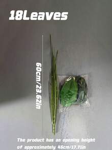 人造天堂鳥假樹，附大型香蕉葉，熱帶室內盆栽棕櫚，逼真仿真大葉地植裝飾樹，適合居家辦公室裝飾，現代低維護全年常綠室內植物 - 綠色 - 查看 6