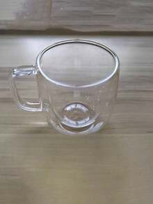1/2件简约轻奢双层隔热保温好玻璃咖啡杯，双层隔热，透明，带便携手柄，适用于卡布奇诺、拿铁、茶、冷热饮品，适合复活节、圣诞节、生日派对返校 - 彩色 - 查看 12