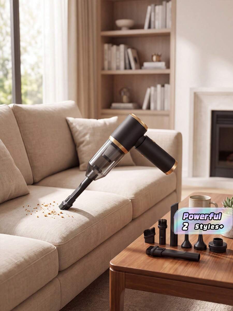 This Car Vacuum Cleaner Gift Set . This Powerful Cordless Vacuum Cleaner Is Suitable For Both Car And Home Use, Featuring Strong Suction Power, Safety Protection,And Powerful Suction. - multicolor - View 1