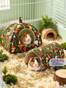 Rumah Pelarian Guinea Pig, Tempat Tidur Terowongan Hewan Peliharaan yang Lembut dan Nyaman untuk Semua Musim, Cocok untuk Hewan Peliharaan Kecil seperti Hamster, Guinea Pig, Landak, Kelinci, dll. - Beraneka warna - View 1