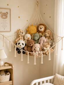 Woven Stuffed Animal Hammock For Baby Room, Hanging Plush Storage Net Finishing Rack, Suitable For Baby Room And Children's Room - Multicolor - View 2