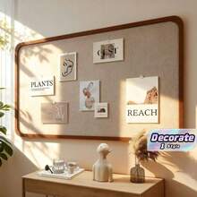 1pc 40*50cm Dark Camel Felt Pin Board, Vintage Felt Wall Decor Board, Photo Display Wall Home Decor Back To School Room Decor School Supplies - 40*50 - View 2