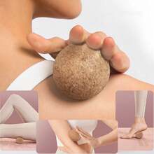 2pcs/1pc Natural Cork Yoga Block, Cork Massage Ball, High-Density Non-Slip Mandala Print Yoga Block, Sturdy Support Yoga Accessory, Suitable For Beginners, Pilates, Dance Stretching, Leg Splitting, Meditation And Home Fitness Training - Multicolor - View 4