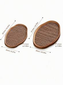 Khay gỗ óc chó hình chữ nhật dùng cho gia đình và khách sạn, khay trà, khay đựng trái cây, khay bánh mì và dim sum - Nhiều màu - Xem 8