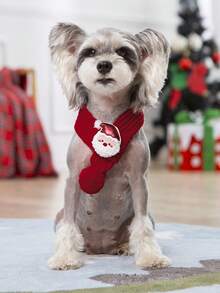 PETSIN 1PC Knitted Christmas Pet Scarf, New Year Festive Neck Decor Accessory For Cats And Dogs - Multicolor - View 8