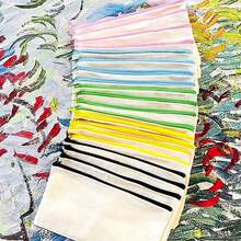 50 Pcs Blank Canvas Cosmetic Bags, 21*12cm Multi‑Color Zipper Pouches. Great For DIY Painting & Custom Printing. Usable As Pencil Cases, Candy Holders And Gift Giveaway Bags, Ideal For Small‑Batch Customization & Daily Multi‑Purpose Storage. - Multicolor - View 11