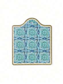 Cirelle 1PC Ceramic Coasters, Moroccan Patterned Trivets For Hot Pots And Pans, Heat Resistant Decorative Hot Pads, Vintage Talavera Style Kitchen Table Mats - Multicolor - View 13