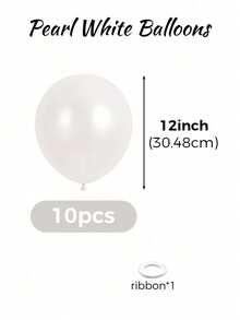 MINKOJA 5/10/12/18 Inch Multi-Color Latex Helium Round Balloons, Great For Birthday Wedding Anniversary Bridal Shower Graduation Gender Reveal Baptism New Year Holiday Party Decorations - pearlescent white - View 34