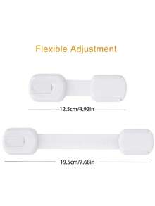 6-15pcs White Lock, Cabinet Door Lock, Drawer Lock, Cabinet Fixed Lock - Multicolor - View 5