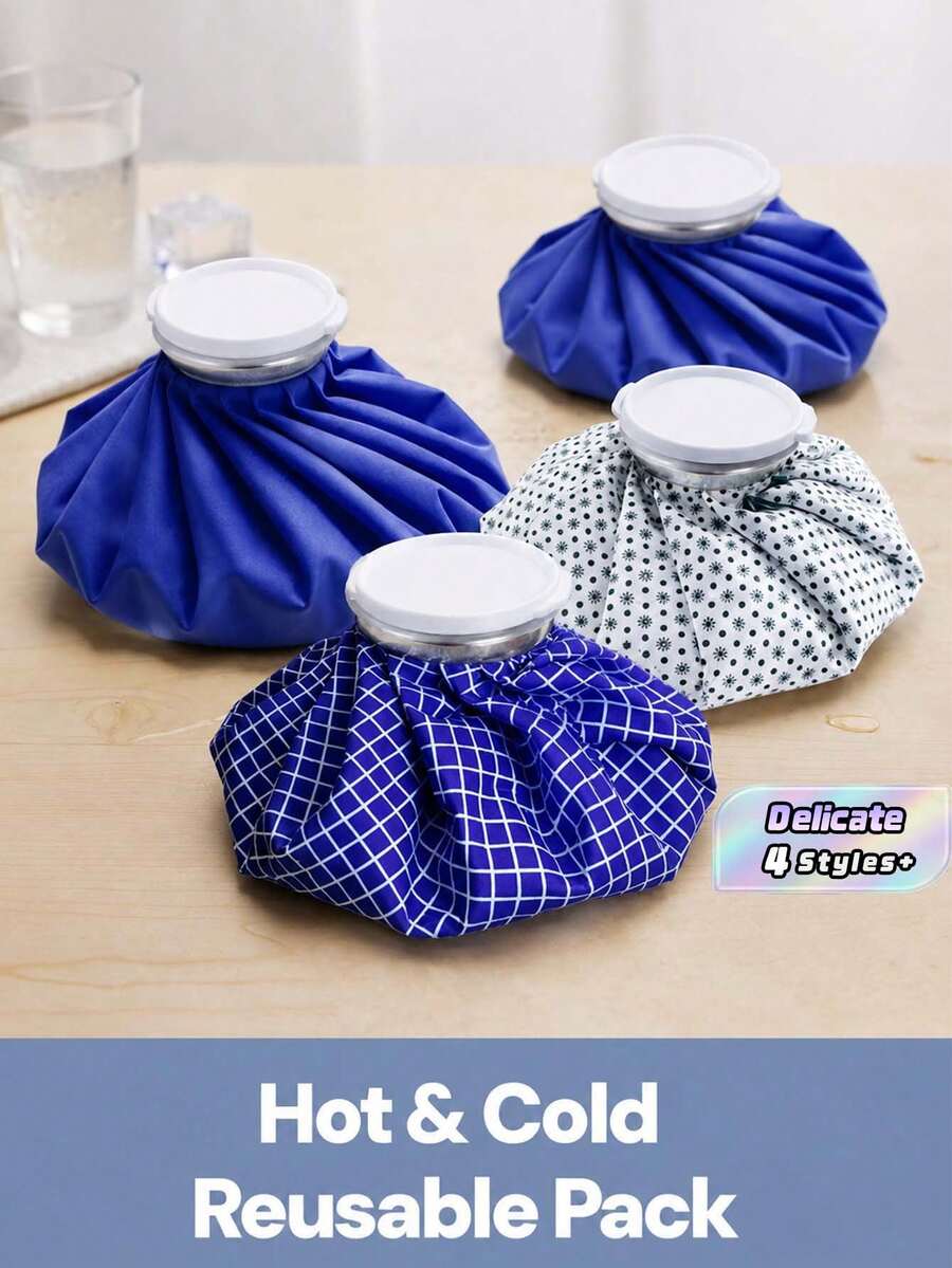 1pc Reusable Fabric Ice Packs, Refillable With Water, Suitable For Summer Cooling And Daily Use, Leak-Proof Fabric, Wide Mouth Design For Easy Filling, Multi-Purpose - Multicolor - View 1