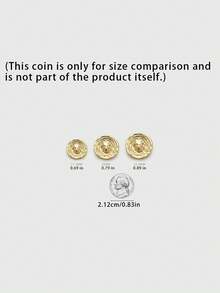 Pack 10 Pcs Vintage Irregular Round Lion Metal Buttons British Style Decorative Fasteners For Wool Coats Windbreakers Suits Sweaters Outerwear Hand‑Sewn Clothing Sewing Accessories - 10pcs - View 3