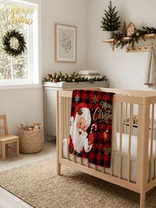 Muroi Mono 1pc Christmas Pattern Blanket, Made Of Flannel Material, Is Soft And Comfortable. It Is Suitable For Beds, Living Rooms And Sofas. It Is Suitable For All Seasons And Is An Excellent Choice For Daily Decorations, Home Decorations And Christmas Gifts. - Christmas - View 3
