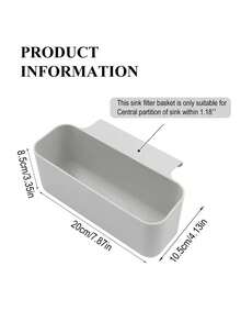 1pc Kitchen Sink Drain Basket, Sink Hanger,Multi-Functional Card Slot Kitchen Sink Strainer, Food And Vegetable Wash And Drain Basket Christmas For Holiday Gift Giving, Kitchen - Grey - View 8