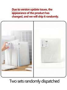 1pc A4 Size Transparent Sleeve Document Organizer With Large Capacity For Papers And Suitable For Students Or Office Use, Package Will Be Randomly Sent,Back To School Essentials,Creative Gift For Thanksgiving, Christmas, Birthday Halloween Decoration - White - View 11