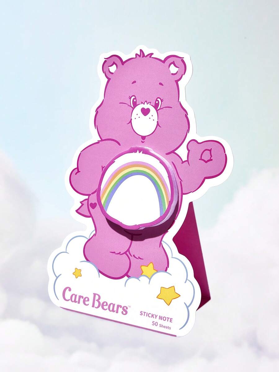 SHEIN X Care Bears 50 Lembar Kertas Tempel Perekat Ganda 80g untuk Catatan, Jurnal, Pengingat, dan Dekorasi - 9.2*15 - View 1