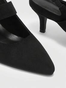 CUCCOO BIZCHIC Pointed Women's Shoes, Buckle Stiletto, Elegant Elegant Commuting Versatile Retro Fashion Solid Color Pointed Women's Shoes Fall Shoes - Black - View 8