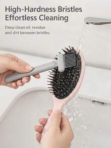 Teckwe 2‑In‑1 Hair Brush Cleaner Tool, Multifunctional Comb Cleaning Rake Brush, Plastic Hair Remover Tool For Cleaning Hairbrushes, Combs, Paddle Brushes, Home Salon Hair Accessory - multicolor - View 4