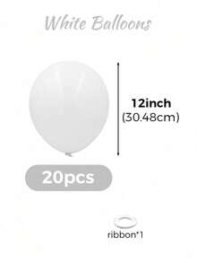 MINKOJA 5/10/12/18 Inch Multi-Color Latex Helium Round Balloons, Great For Birthday Wedding Anniversary Bridal Shower Graduation Gender Reveal Baptism New Year Holiday Party Decorations - White - View 38