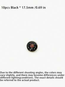 Pack 10 Pcs Premium Rose Flower Round Metal Buttons Vintage Decorative Fasteners For Cashmere Coats Windbreakers Sweaters Suits Blazers Outerwear Hand‑Sewn Clothing Sewing Accessories - 10pcs - View 9