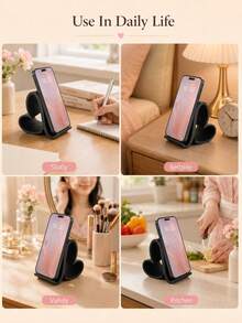 Heart-Shaped Mobile Phone Tablet Holder Universal Multi-Color Elegant Desktop Storage Rack, Suitable For Home Office Party Decoration, Ideal Desktop Ornament, Suitable For Digital Enthusiasts, School Season - heart shape - View 5