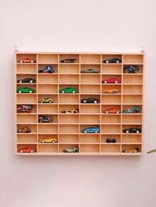 1 1/64 Scale Matchbox Car Model Display Box - Wooden Matchbox Toy Car Display Box, Suitable For Baby Rooms, Bedrooms, Nurseries, Boys' Gifts, Birthday - Multicolor - View 7