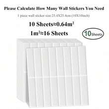 4/10/20Pcs Self‑Adhesive Peel And Stick Tile Stickers, Waterproof Heat‑Resistant Kitchen Backsplash Tiles, Non‑Slip Bathroom Wall Decals, Easy‑Install Removable Wall Decor For Home Renovation, Laundry Room, RV Interior, House &Festival DIY Decoration - View 12