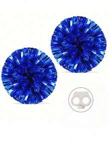 Bright And Shiny Cheerleading Pom‑Poms, Suitable For Cheerleading, Sports Meets, Parades, Cheering Events, Rallies And Party Performances. Equipped With Fixed Ring Buckles, They Are Supplies For Cheerleading Dance Competitions And Parties. - multicolor - View 8